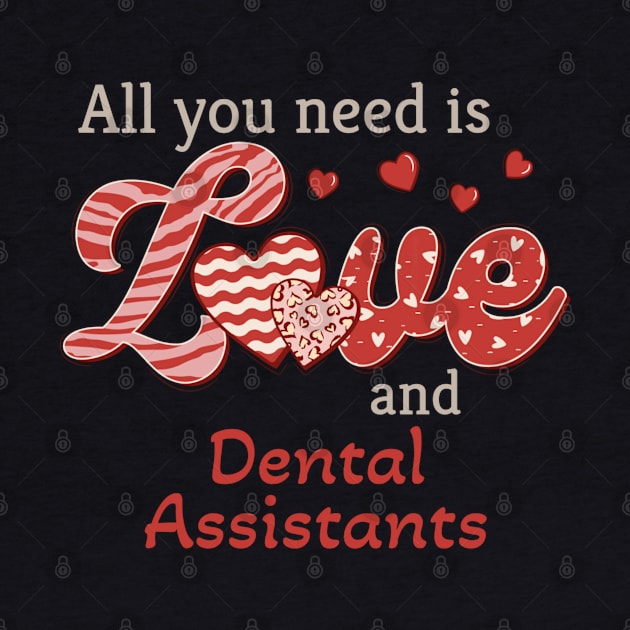 dental assistant love hearts chocolate vintage valentines day theme by DesignIndex